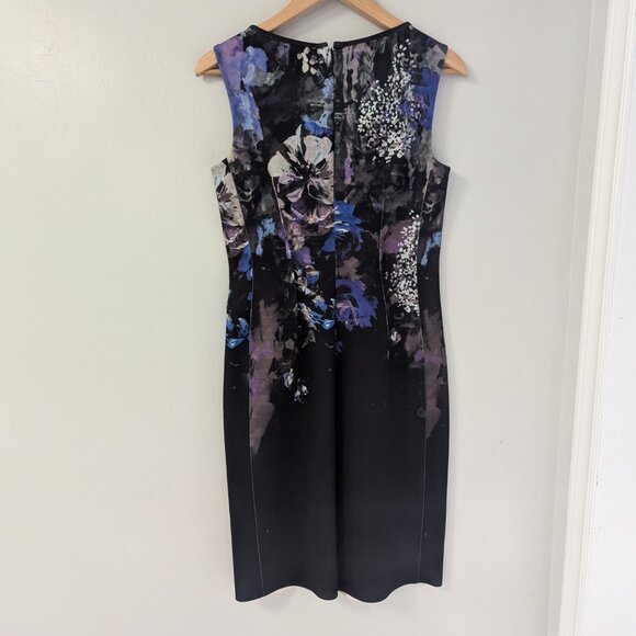 Teri Jon Abstract Floral Sheath Dress - Picture 2 of 4